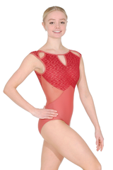 Ballet Rosa Delia Lace Front Cut Out Leotard