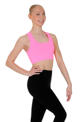 Haut court de sport en rose vif, noir ou blanc