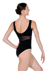 Bloch Abby Sleeveless Corset Leotard With Mesh Panels And Back