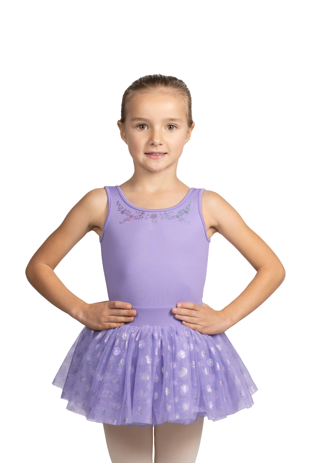 M1490C Tutu irisé sans manches lilas