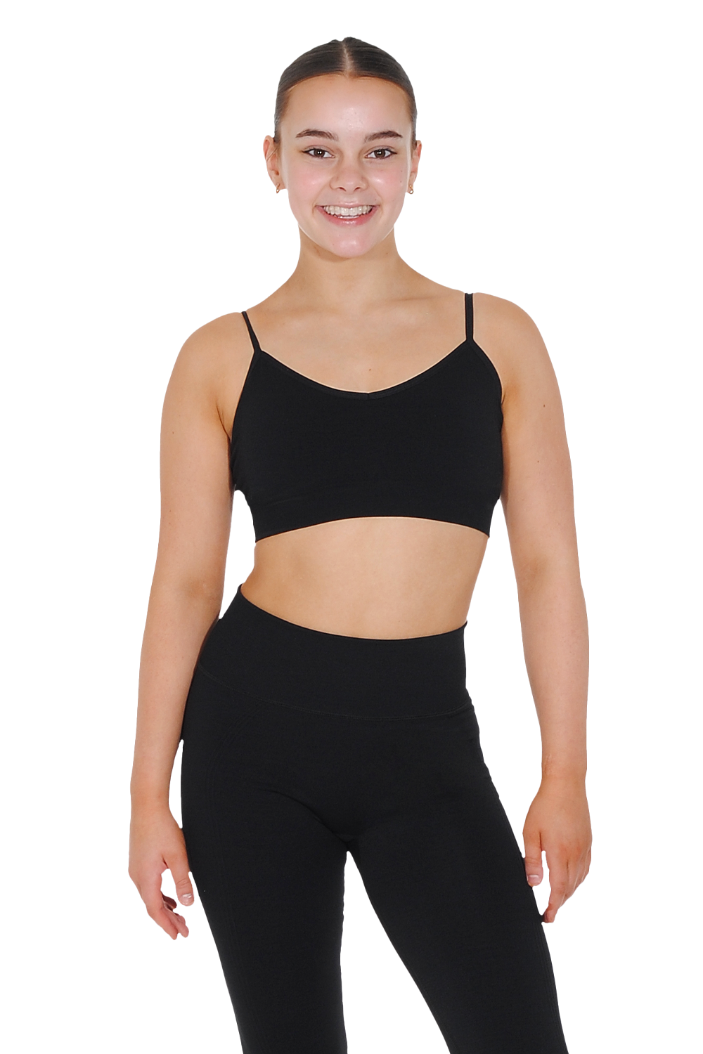 Haut de soutien-gorge multisports sans couture recyclé en 4 teintes pastel ou noir