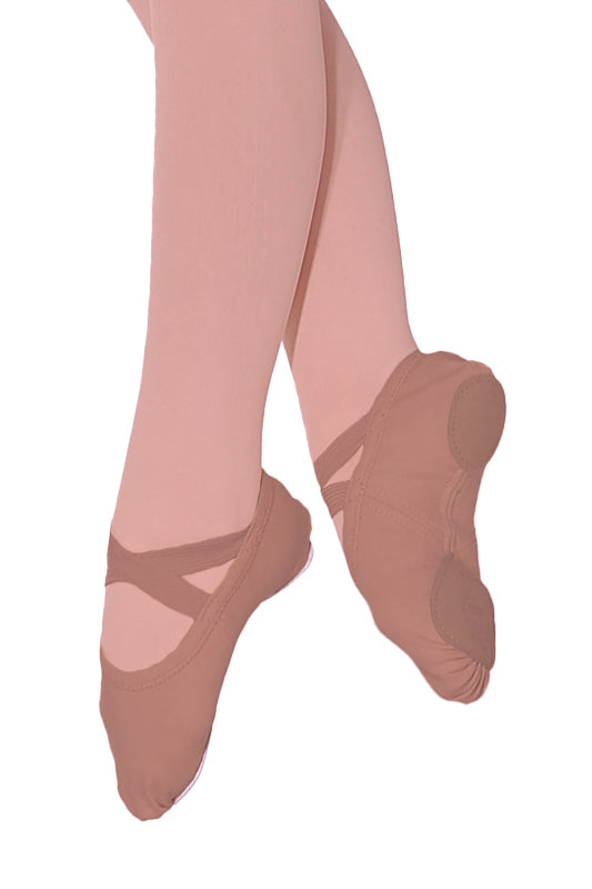 Roch Valley Split Sole Canvas Ballet Shoes With Elasticated Binding