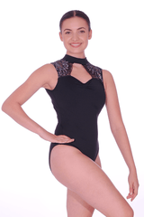 Intermezzo Collete High Neck Leotard with Lace