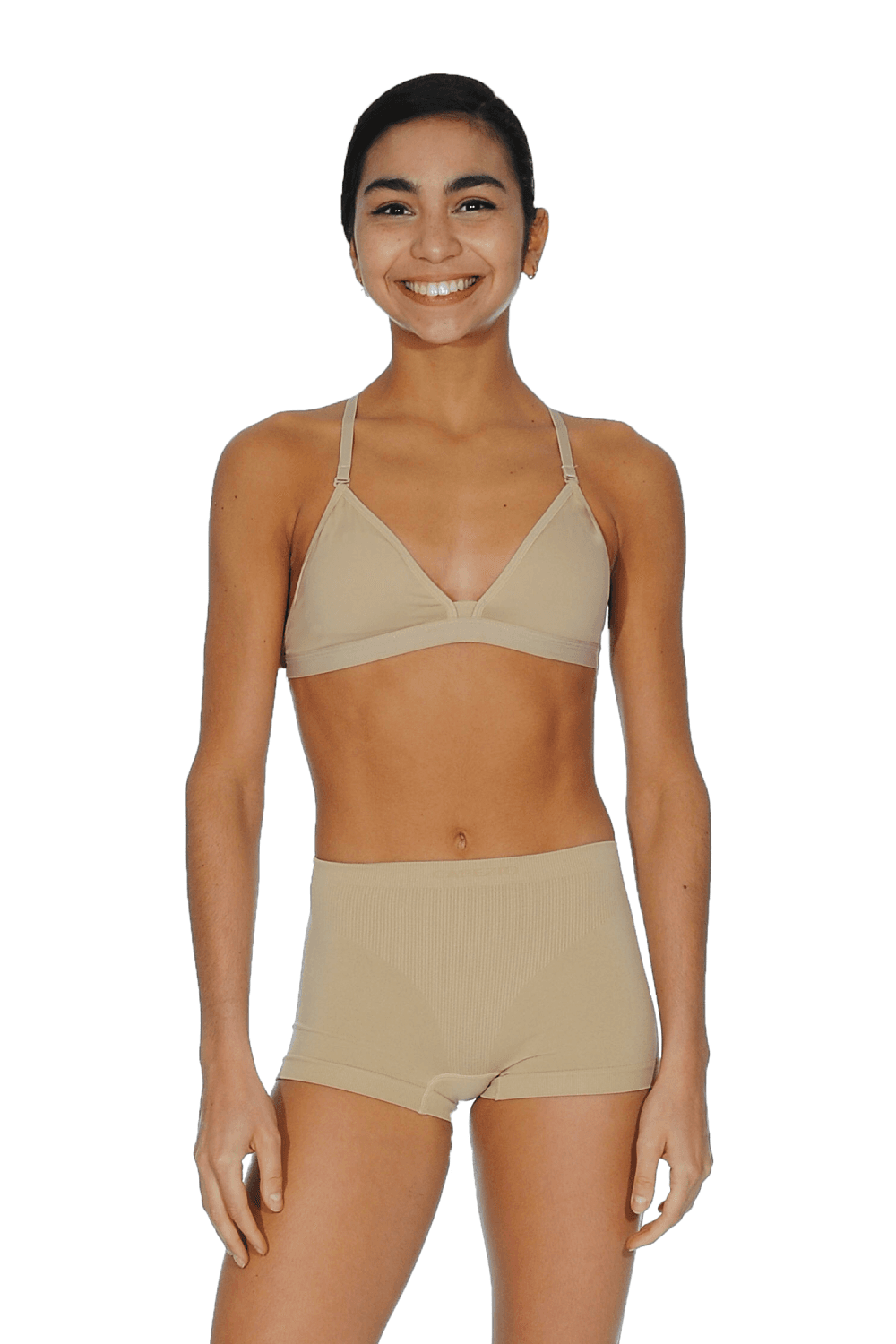 Capezio Brassière pour femme col profond avec bretelles transparentes