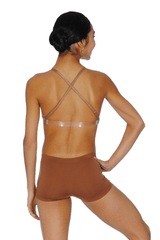 Capezio Brassière pour femme col profond avec bretelles transparentes