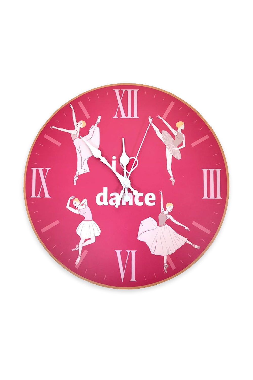 Girardi Fuchsia Pink Ballerina Wall Clock