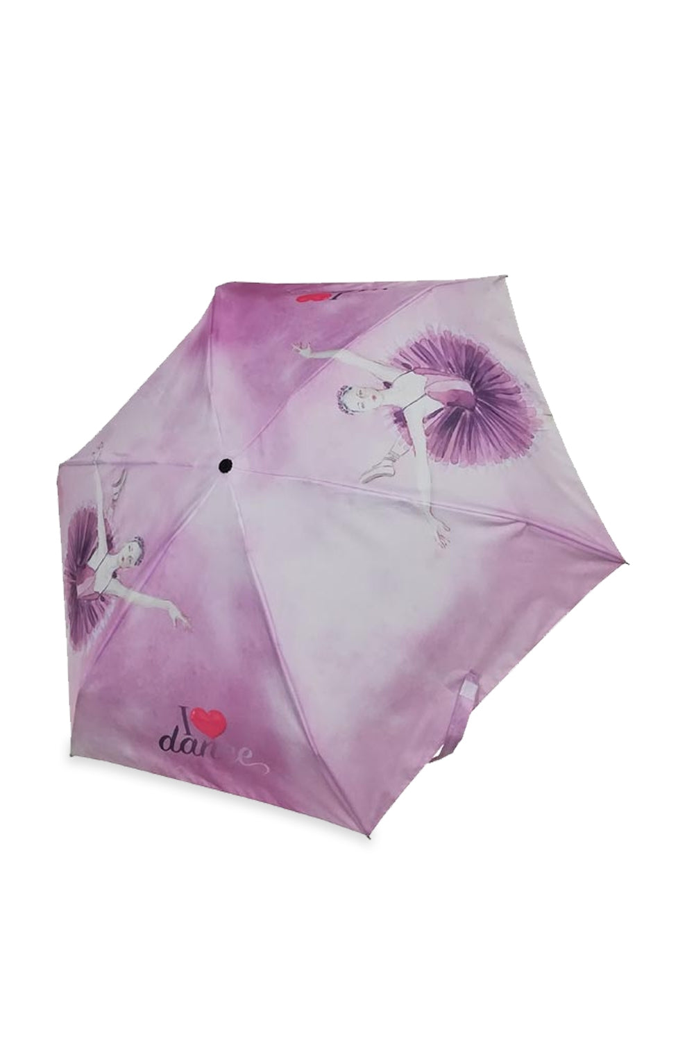 Parapluie lilas Girardi avec des ballerines et j'♥ la danse