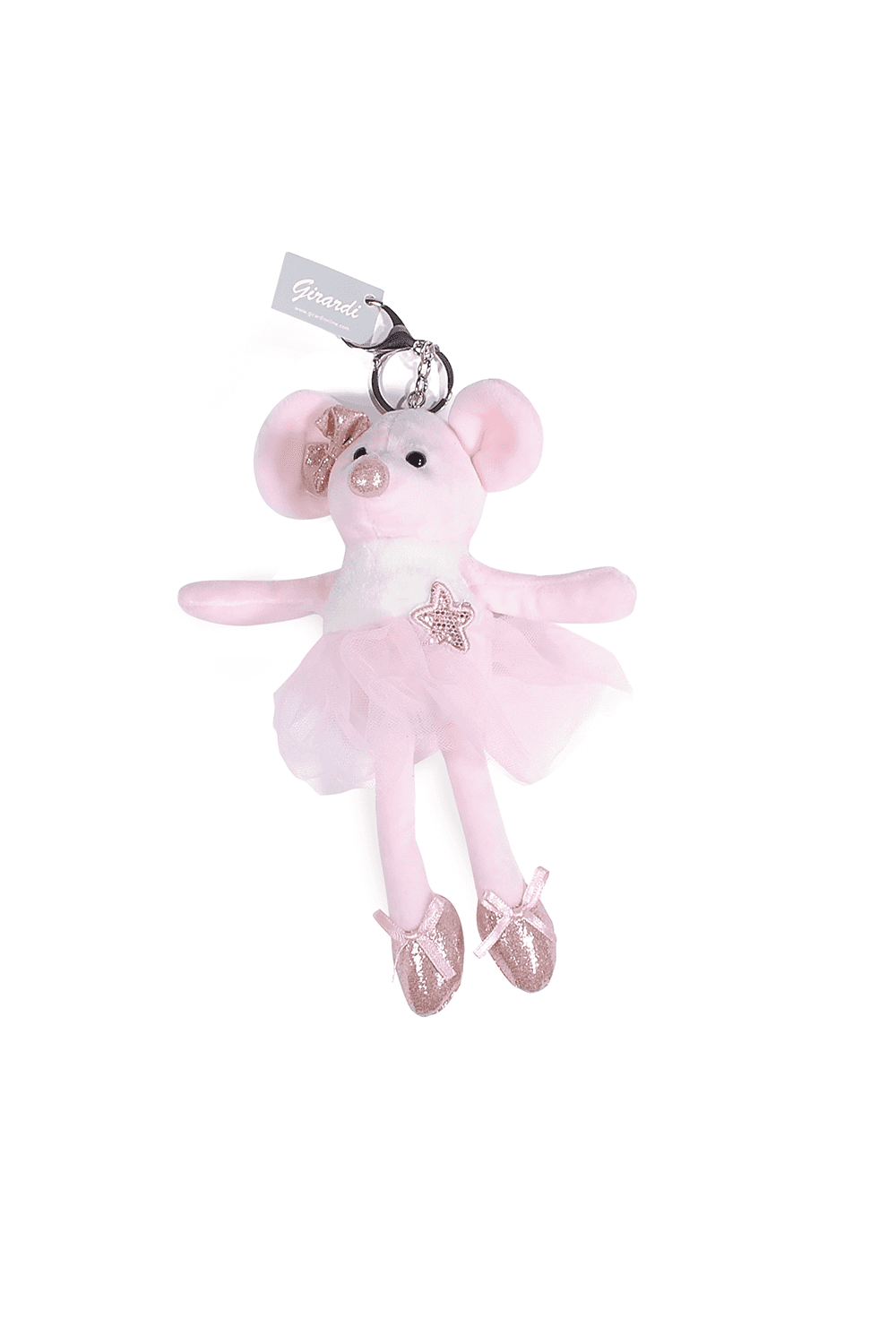 Porte-clés souris ballerine en peluche Girardi