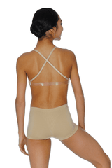 Capezio Girls Deep Neck, Clear Back Bra