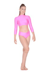 Roch Valley High Neck Long Sleeve Crop Top