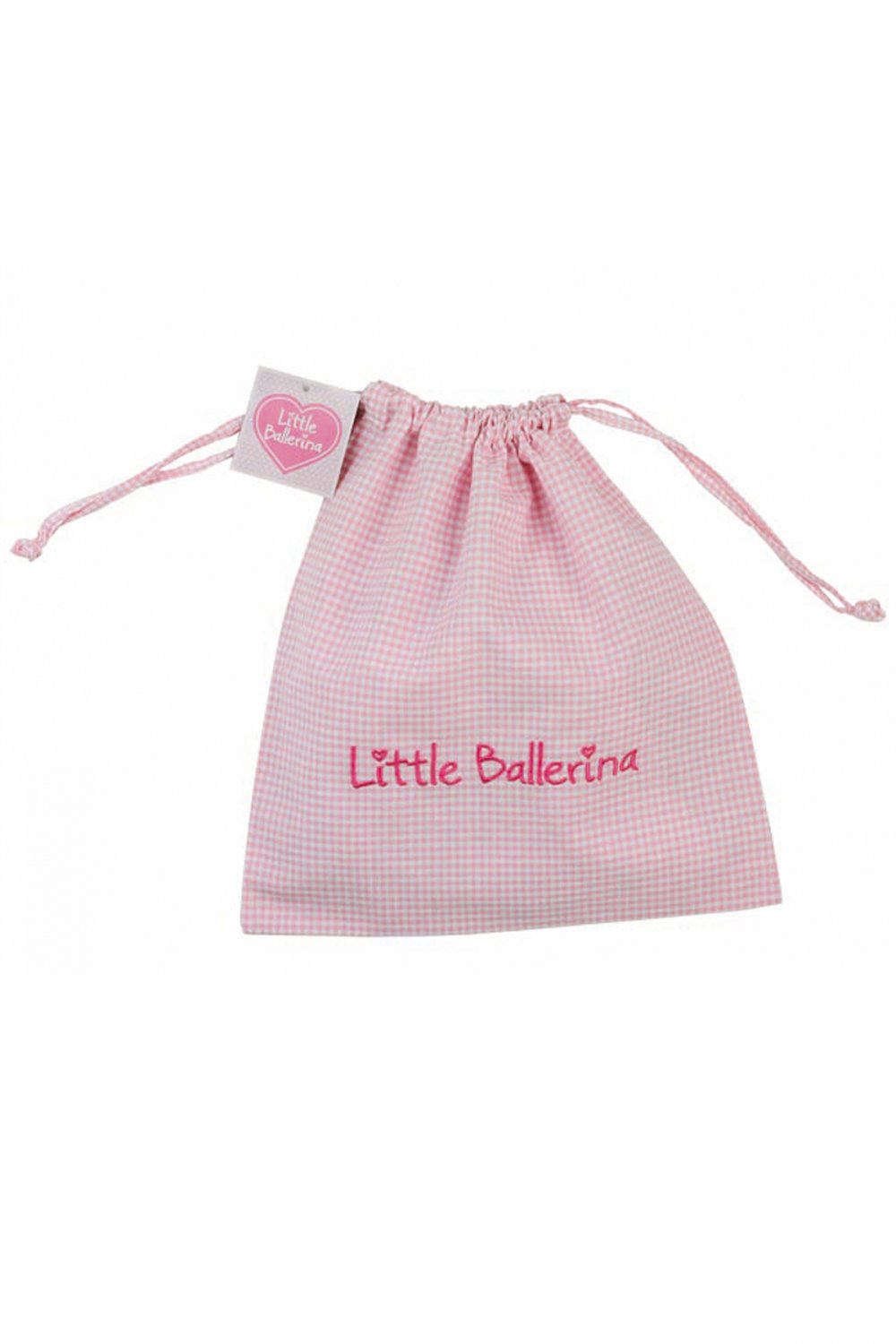 Little Ballerina Large Gingham Shoe Bag