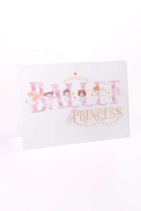 Ma carte de vœux de princesse de ballet à la rose violette