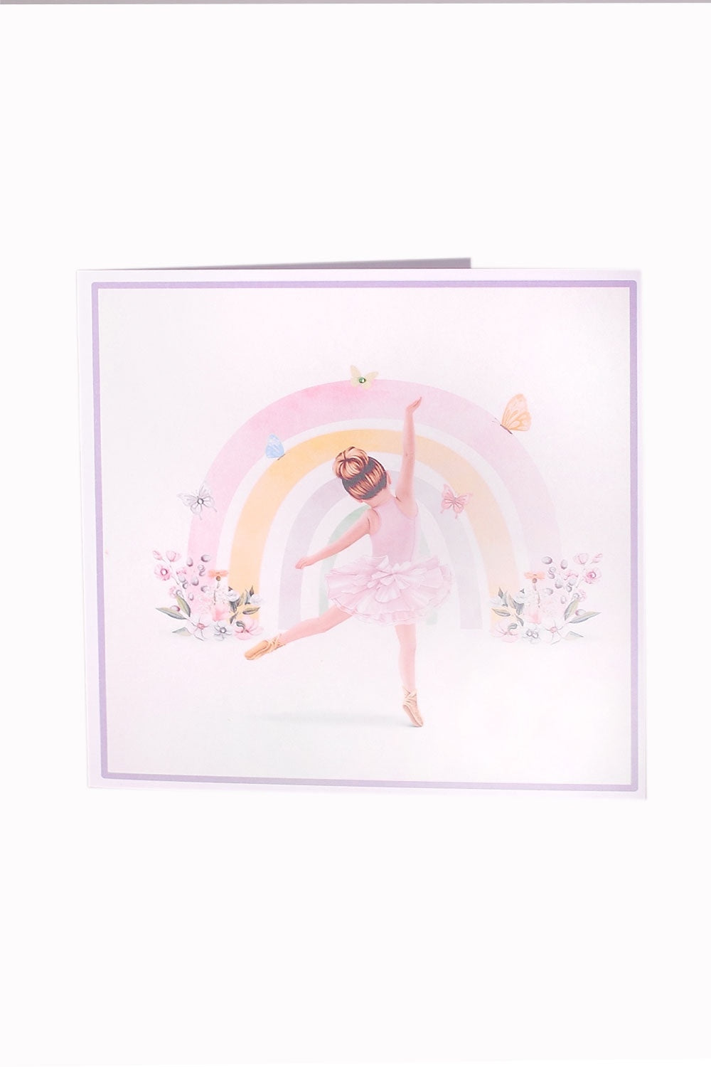 My Purple Rose Joyous Ballerina Greeting Card