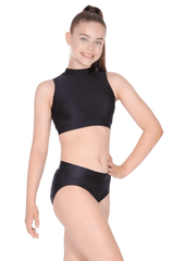 Roch Valley Nylon/Lycra High Neck Crop Top