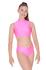 Roch Valley Nylon/Lycra High Neck Crop Top