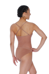 Capezio Plunge Neck Mesh Midriff Leotard