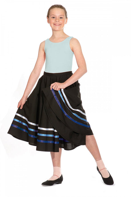 Roch Valley Poly-cotton Character Skirt with coloured ribbons