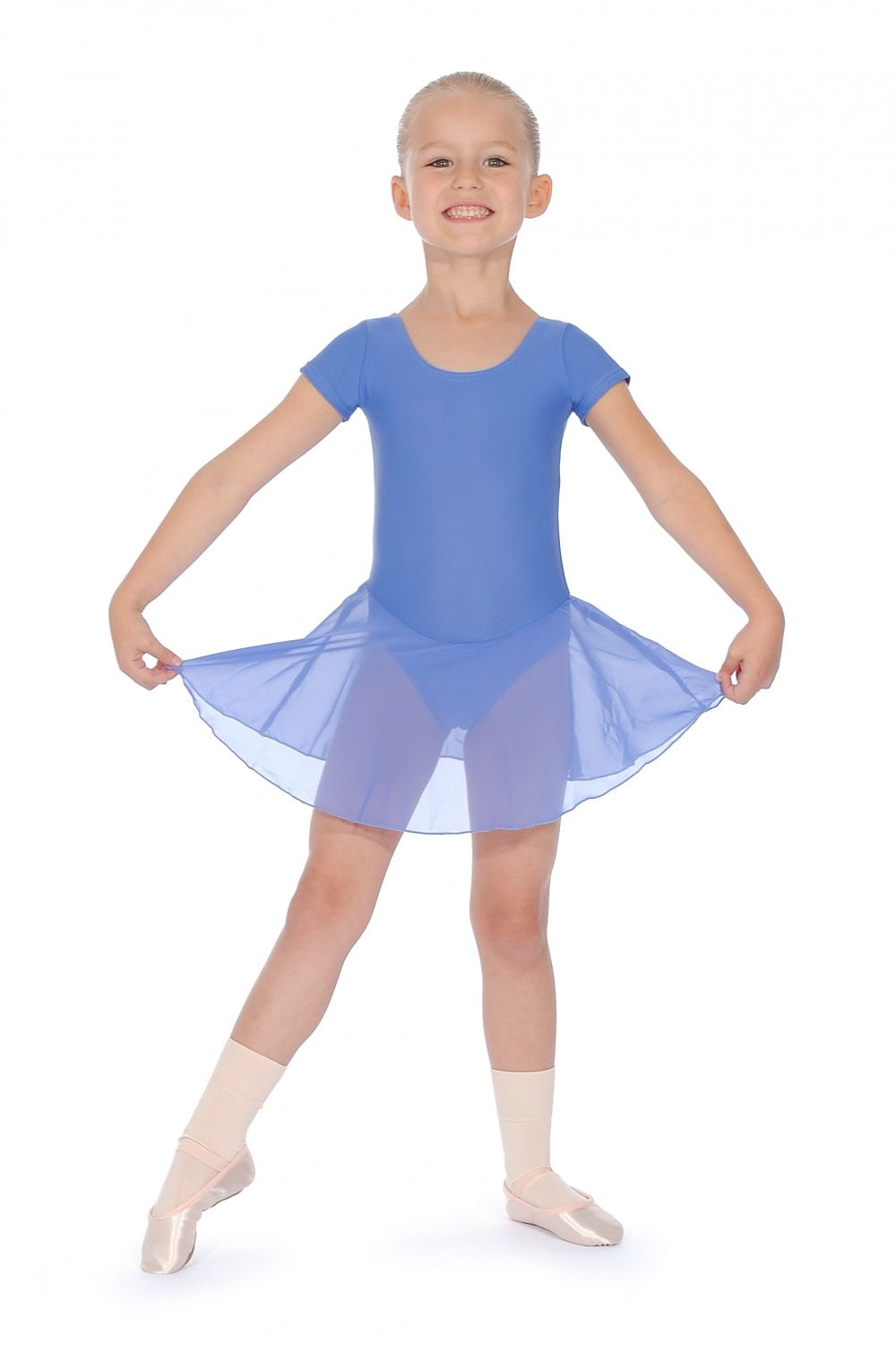 Roch Valley Short Sleeve Matte Lycra Leotard with Skirt