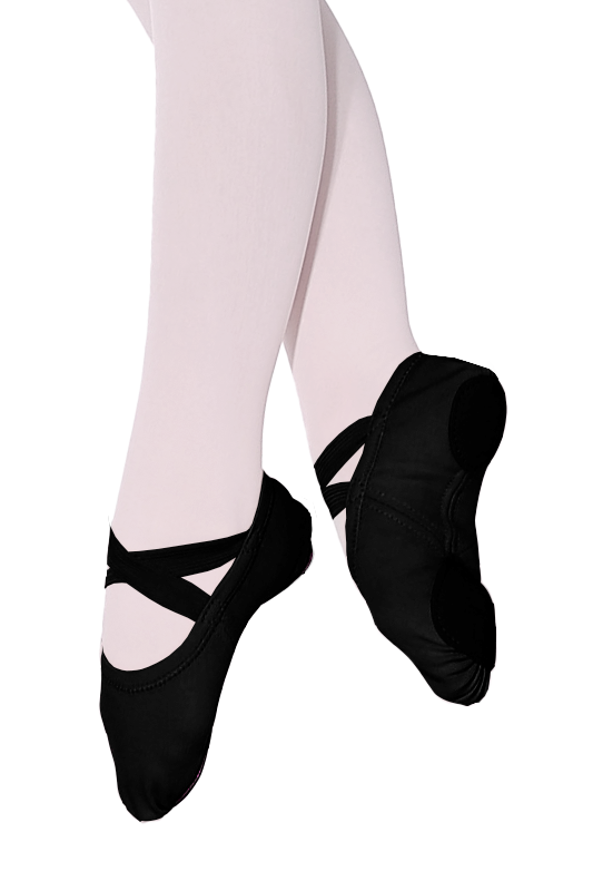 Roch Valley Split Sole Vegan Canvas Ballet Shoes with Elasticated Binding